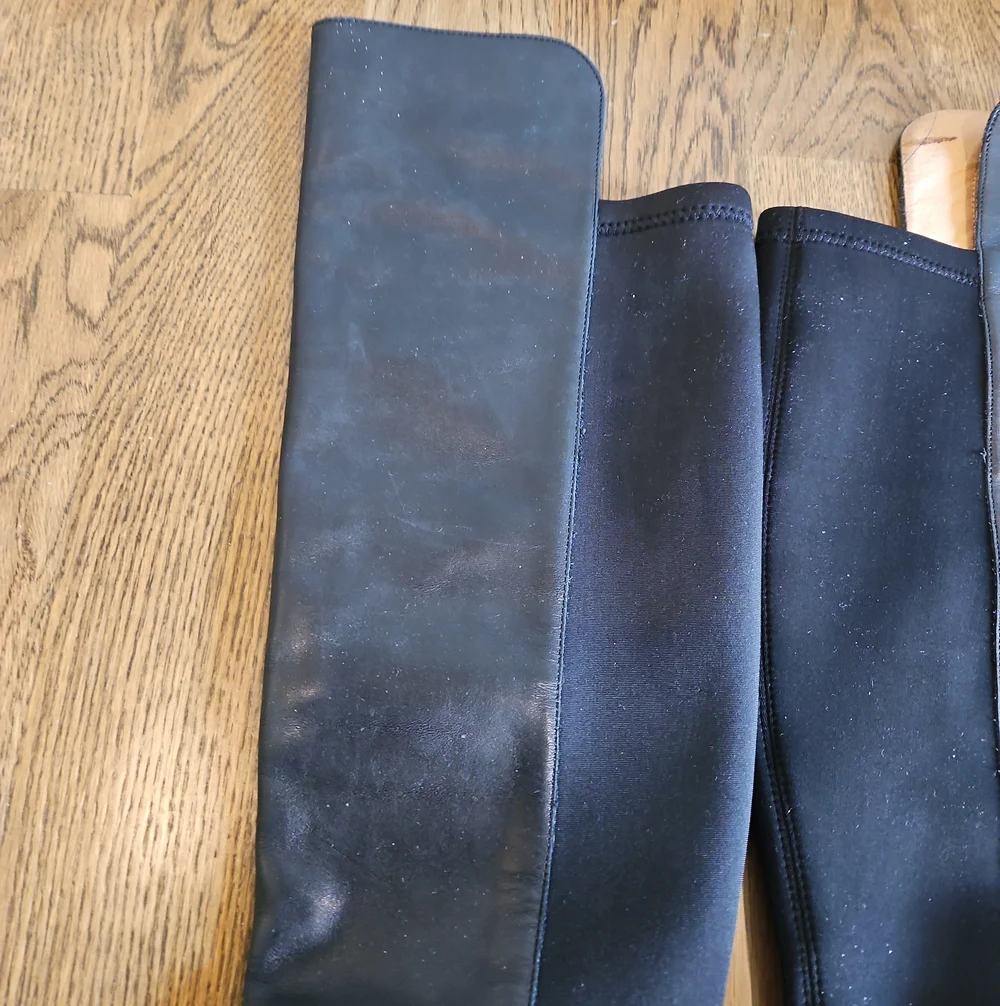 Corso COMO OVER the Knee Black Leather Boots Size 9